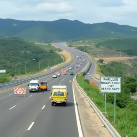 obras no viaduto da Raposo Tavares