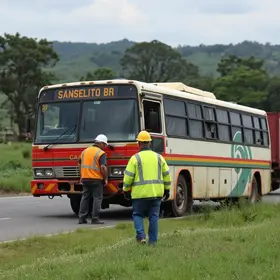 acidente com ônibus