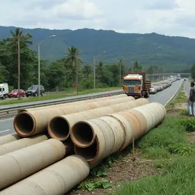 carga de blocos de concreto